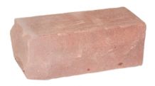 Кирпич силикатный утолщенный лицевой полнотелый рустированный угловой Розовый