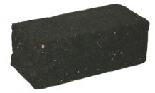 Камень кирпич с колотой поверхностью Чёрный (угловой)
